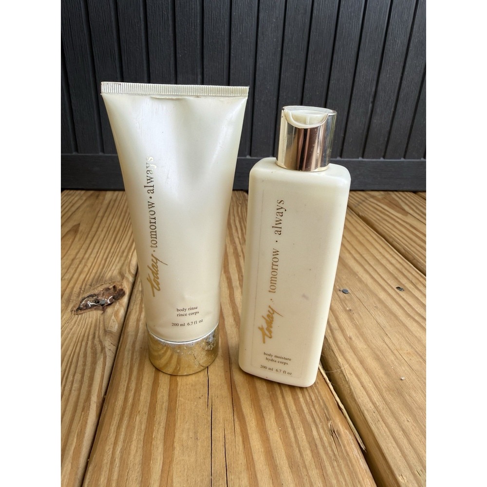 Vintage 2004 Avon Today Tomorrow Always Body Rinse & Body Moisture Damaged Lid